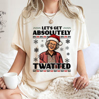 Retro Grandma Holiday Shirt, Humorous Grandma Christmas T-Shirt, Rude Xmas Slogan Graphic Tee, Festive Christmas T-Shirt, Adult Holiday Present