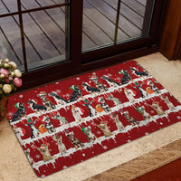 Snowflake Tree Dog Doormat, Chihuahua Christmas Doormat, Merry Christmas Entryway Doormat, Dog Lover Welcome Mat, Holiday Decor Present
