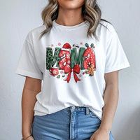 Festive Holiday Mama Shirt, Leopard Print Christmas Mama T-Shirt, Adorable Retro Mom Graphic Tee, Xmas Family Mommy T-Shirt, Present for Wife