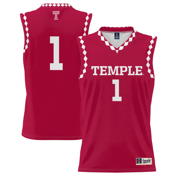 #1 Temple Owls UnisexLightweight Basketball Fashion Jersey - Red