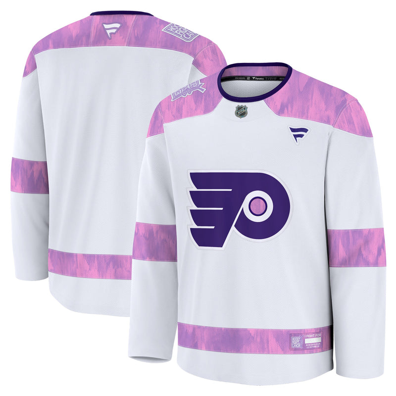 Philadelphia Flyers White 2024 Hockey Fights Cancer Practice Jersey