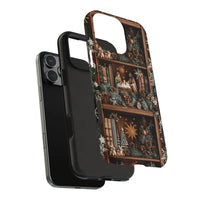 Rustic Manger Pine Snowflakes Phone Case, Nativity Scene iPhone Case, Christian Christmas Tough Phone Case, Holiday Present