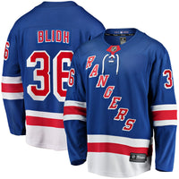 New York Rangers Anton Blidh Blue Home Breakaway Jersey