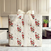 Watercolor Jazz Christmas Gift Wrap, Santa Playing Saxophone Wrapping Paper, Musical Stool Santa Wrapping Paper, Holiday Gift Wrapping Paper