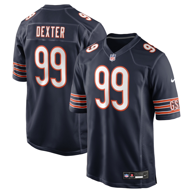 Chicago Bears Gervon Dexter Sr Navy Team Game Jersey