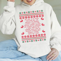 Humorous Reality TV Quote Hooded Sweatshirt, Sprinkle Cookies Ugly Christmas Hoodie, Retro Holiday Cookie Hoodie, Xmas Party Sweater Present