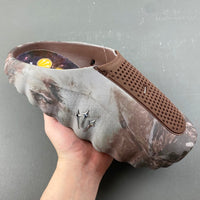 Slides, Brown Colorway, Camouflage Pattern, Slip On Design, Casual Gift for Shoe Lovers