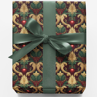 Baroque Dog Breed Holiday Gift Wrap Roll, Shih Tzu Christmas Wrapping Paper, Adorable Puppy Winter Present Paper, Dog Lover Xmas Gift Wrapping