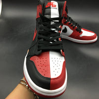 Sneakers, Red Black Colorway, Leather Footwear, Lace Up Design, Casual Gift for Sneaker Fans