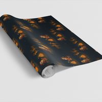 Christmas Camping Gift Wrap, S'mores with Santa Wrapping Paper, Whimsical Holiday Gift Wrapping Paper, Adorable Winter Camp Present Wrap Roll