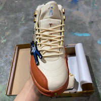 Retro Golf Shoes, Off White Brown Colorway, Lace Up Design, Casual Gift for Shoe Lovers