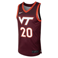 #20 Virginia Tech Hokies Replica Basketball Jersey - Maroon