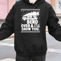 SUV Christmas Tree Sweatshirt, Humorous Christmas Hoodie, Humorous Winter Holiday Hoodie, Retro Xmas Graphic Pullover, Present for Men Women
