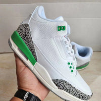 Sneakers, White Green Colorway, Lace Up Design, Casual Gift for Sneaker Fans