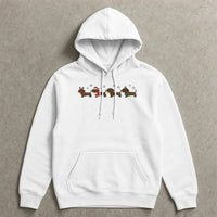 Festive Wiener Dog Hoodie, Christmas Dachshund Hoodie, Adorable Dachshund Christmas Sweatshirt, Dog Lover Holiday Pullover, Xmas Dog Mom Present