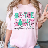 Matthew 5:14 Bible Verse Tee, Be the Light Christmas T-Shirt, Christian Holiday Faith Graphic Shirt, Scripture Jesus Church Present