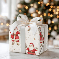 Watercolor Whisk Holiday Gift Wrap Roll, Baking Santa Christmas Wrapping Paper, Cookie Baker Present Paper, Kitchen Chef Gift Wrap