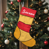 Adorable Bear Holiday Stocking, Cartoon Bear Christmas Stocking, Personalized Christmas Stocking, Festive Winter Stocking, Custom Kids Present