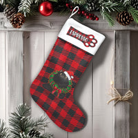 Buffalo Plaid Holiday Stocking, Personalized Black Cat Christmas Stocking, Custom Kitten Xmas Stocking, Adorable Cat Lover Present for Pet Owners