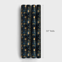 Magical Winter Train Gift Wrap, Snowy Village Christmas Wrapping Paper, Comfy Night Village Wrapping Paper, Holiday Season Gift Wrap