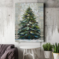 Textured Impasto Tree Art Print, Christmas Tree Digital Download, Holiday Tree Poster, Festive Christmas Wall Art, Winter Holiday Home Decor