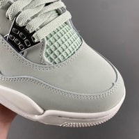 Low Top Sneakers, Green Silver Sail Colorway, Leather Footwear, Lace Up Design, Casual Gift for Sneaker Fans