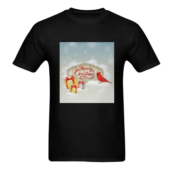 Winter Red Bird Shirt, Merry Christmas Cardinal T-Shirt, Festive Holiday Cardinal Graphic Tee, Comfy Xmas Bird Lover Present 