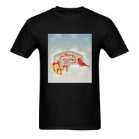 Winter Red Bird Shirt, Merry Christmas Cardinal T-Shirt, Festive Holiday Cardinal Graphic Tee, Comfy Xmas Bird Lover Present Shirt