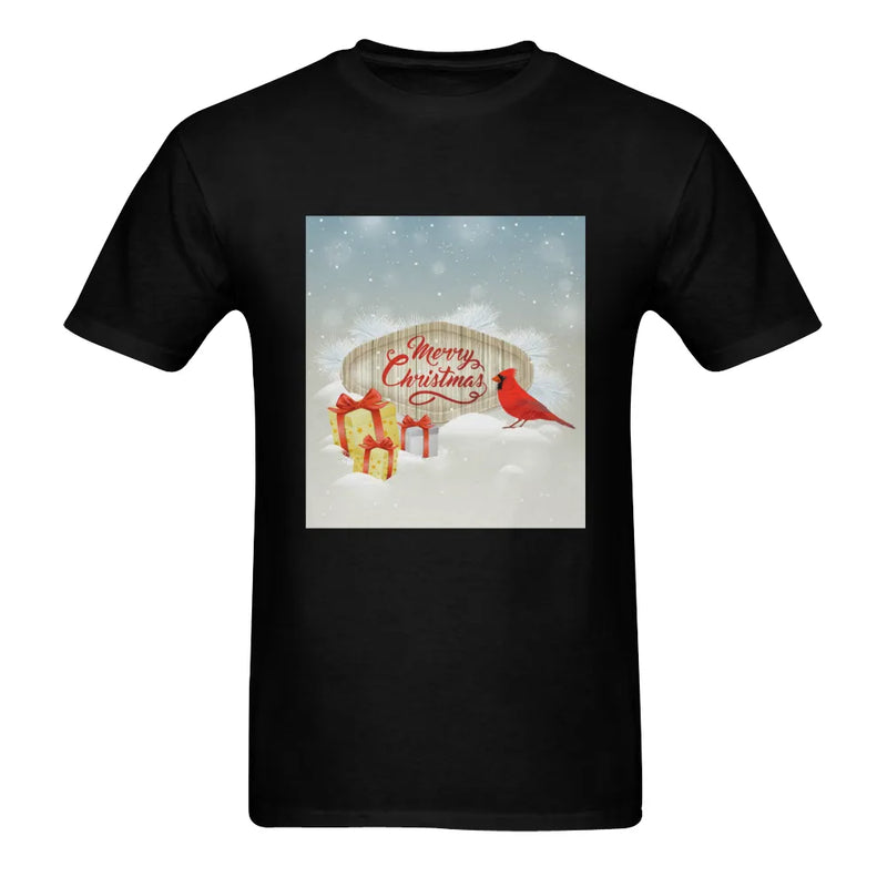 Winter Red Bird Shirt, Merry Christmas Cardinal T-Shirt, Festive Holiday Cardinal Graphic Tee, Comfy Xmas Bird Lover Present Shirt