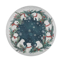 Arctic Holiday Tire Cover, Polar Bear Christmas Wreath Spare Tire Cover, Winter Xmas Spare Tire Cover, Festive SUV Jeep RV Decor Present