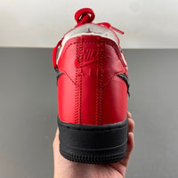 Low Top Sneakers, Black Red White Colorway, Lace Up Design, Casual Gift for Sneaker Fans