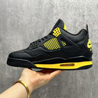 Mid Top Sneakers, Gray Yellow Colorway, Lace Up Design, Casual Gift for Sneaker Fans