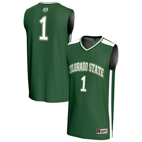 #1 Colorado State Rams Lightweight Collegiate Basketball Fashion Jersey - Green