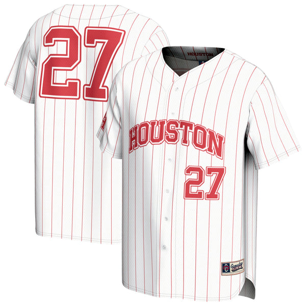 Houston Cougars Lightweight Collegiate Baseball Fashion Jersey - White