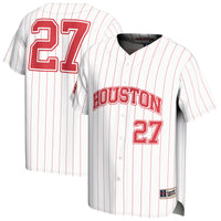 Houston Cougars Lightweight Collegiate Baseball Fashion Jersey - White