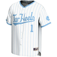 #1 North Carolina Tar Heels Lightweight Baseball Jersey - White
