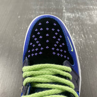 Low Top Sneakers, Royal Blue Black Purple Colorway, Lace Up Design, Casual Gift for Sneaker Fans