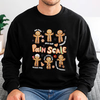 Nurse Christmas Sweatshirt, Gingerbread Pain Scale Sweatshirt, Medical Holiday Pain Scale Crewneck, Humorous Hospital RN Sweatshirt, Nurse Present