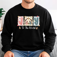 Christian Nativity Scene Crewneck, Joy to the World Sweatshirt, Religious Christmas Pullover, Faith Holiday Sweatshirt, Faith Present for Her