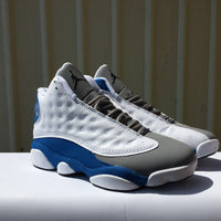 Sneakers, Blue White Gray Colorway, Lace Up Design, Casual Gift for Sneaker Fans