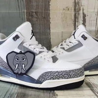Sneakers, Carbon Gray White Colorway, Lace Up Design, Casual Gift for Sneaker Fans