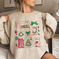 School Supplies Holiday Sweater, Merry Teacher Christmas Sweatshirt, Adorable Educator Xmas Graphic Pullover, Winter Break Teacher Crewneck