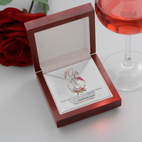 Long Distance Relationship Necklace, Eternal Hope Necklace for Wife, Christmas Present Husband to Wife Necklace, Romantic Pendant Jewelry