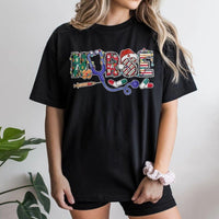 Festive Stethoscope Medical Shirt, Nurse Christmas T-Shirt, Adorable RN Holiday Graphic Tee, Healthcare Worker Christmas Shirt, Nursing Present
