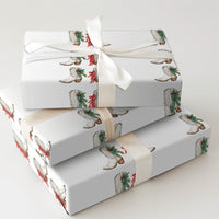 Western Holiday Wrapping Paper, Cowboy Boot Christmas Wrapping Paper, Country Cowgirl Gift Wrap, Festive Winter Present Wrapping Paper
