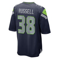 Seattle Seahawks Brady Russell College Navy Game Jersey