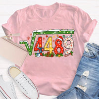 Holiday Snowflakes Lights Graphic Tee, Math Teacher Christmas T-Shirt, Humorous Math Teacher Xmas Shirt, Winter STEM Educator Holiday Present Tee
