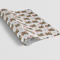 Terrier Dog Holiday Gift Wrap, Yorkie Christmas Wrapping Paper, Adorable Puppy Christmas Wrapping Paper, Pet Lover Gift Wrap Roll, Xmas Paper