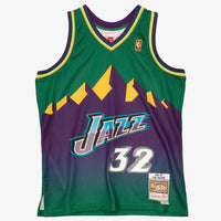Utah Jazz Karl Malone 1996 Reload Swingman Authentic Jersey - Green