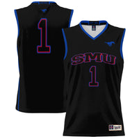 #1 SMU Mustangs Lightweight Basketball Jersey - Black